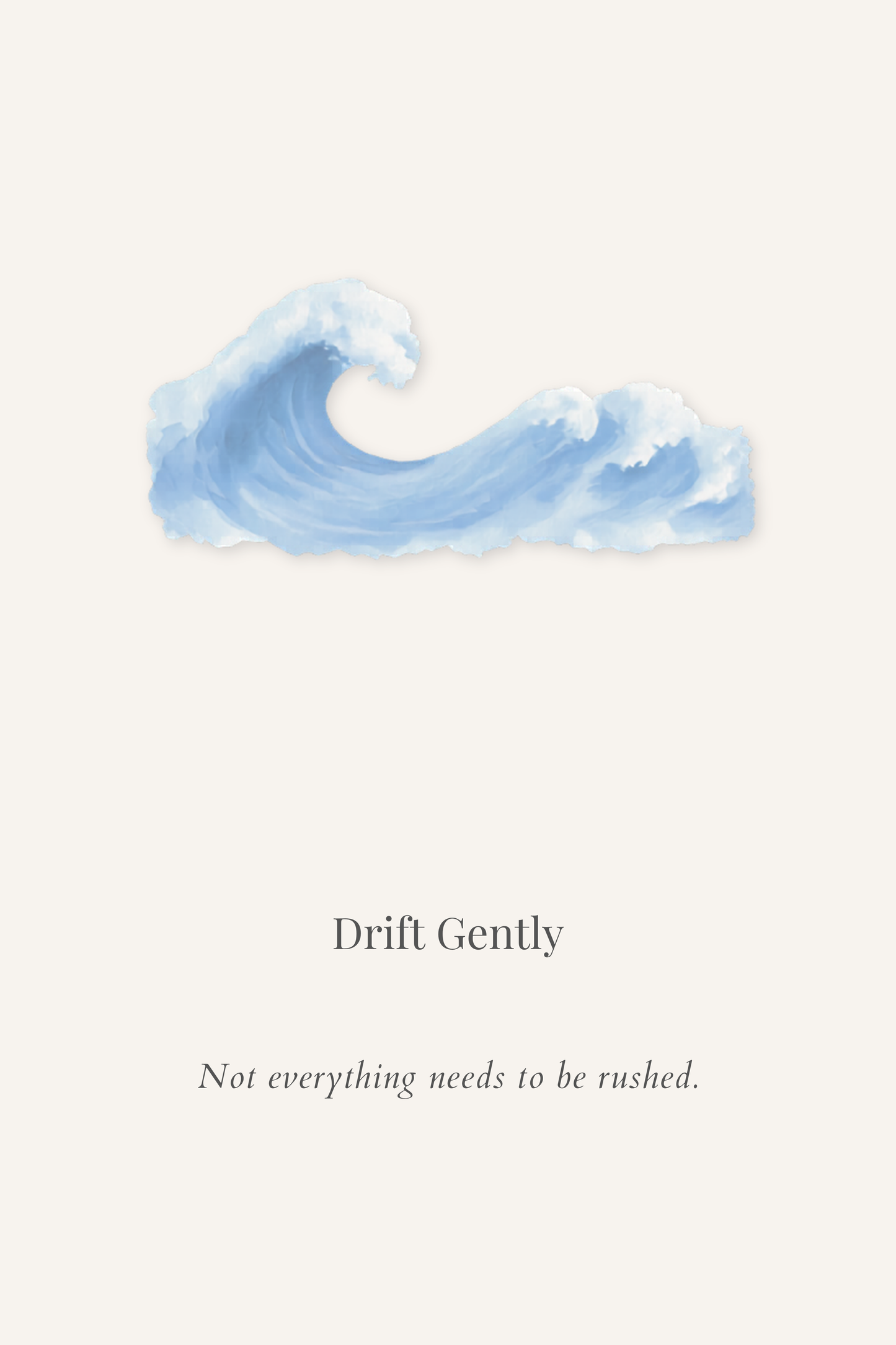 Drift Gently | Coastal Minimalist Wall Art