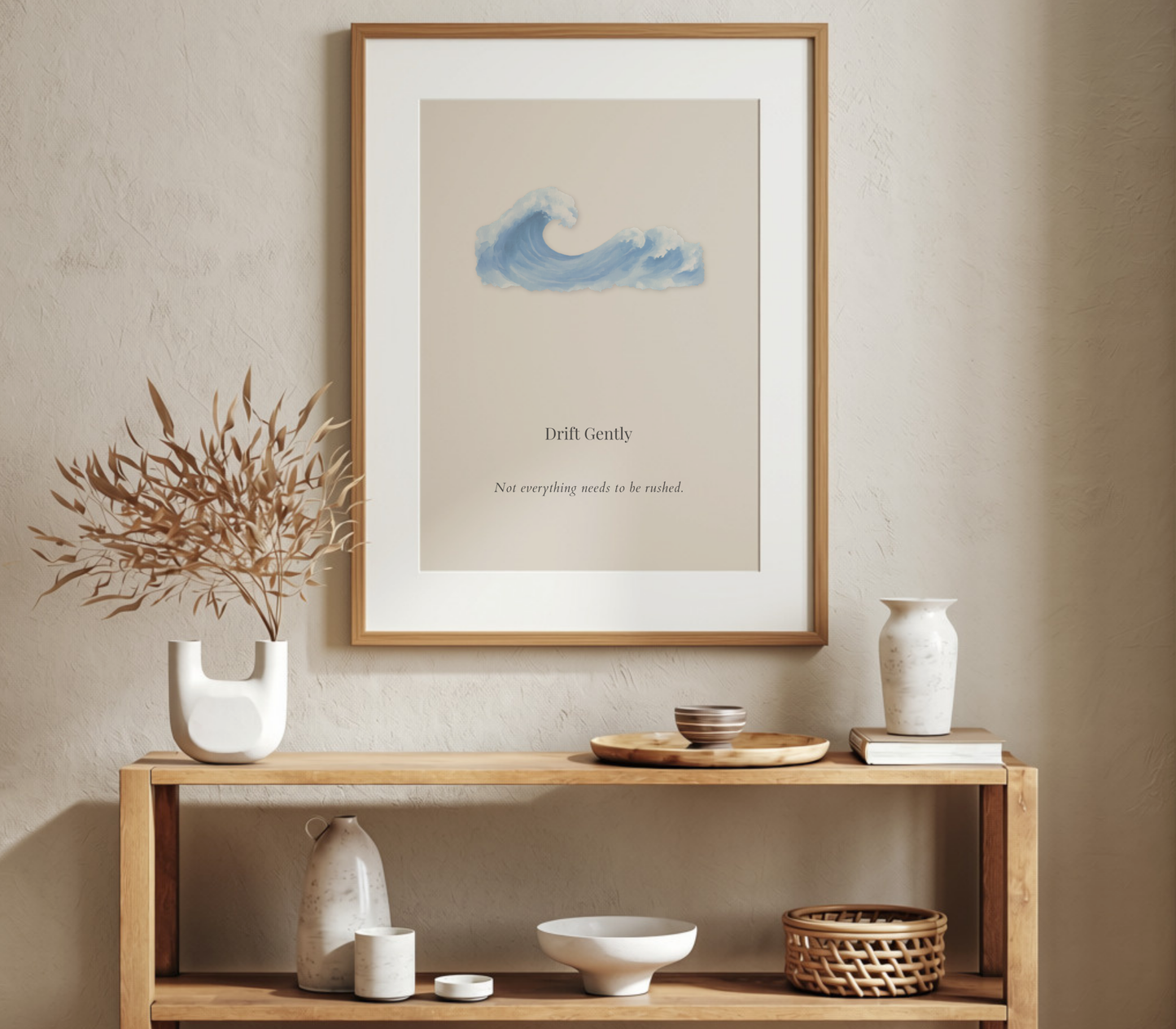 Drift Gently | Coastal Minimalist Wall Art