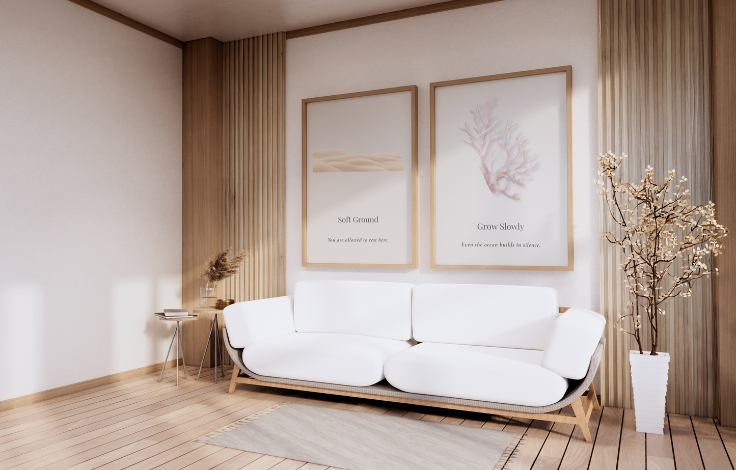 Grow Slowly | Coastal Minimalist Wall Art