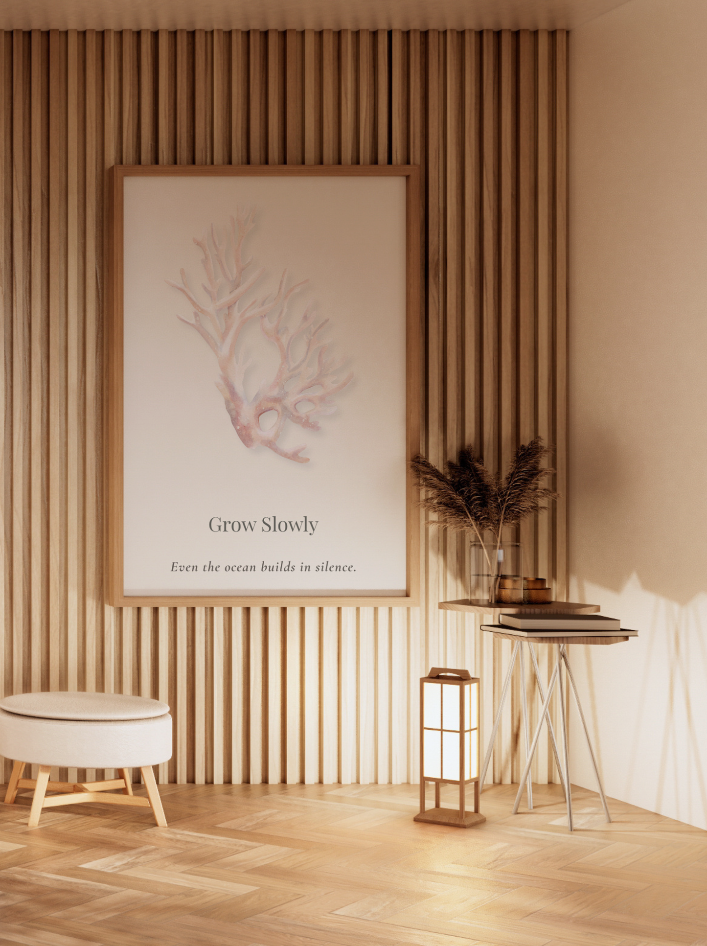 Grow Slowly | Coastal Minimalist Wall Art