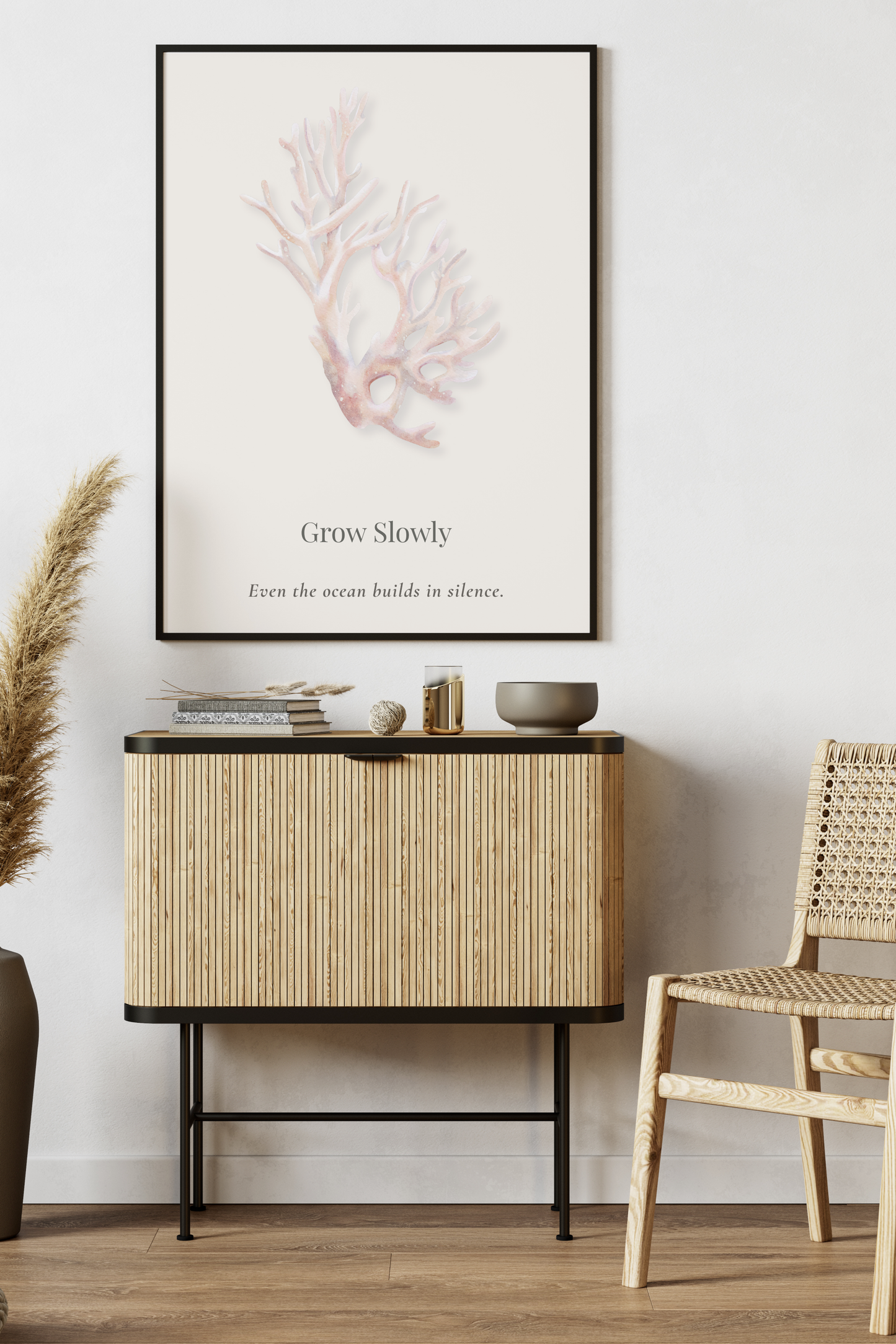 Grow Slowly | Coastal Minimalist Wall Art