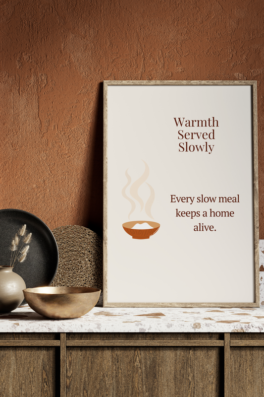 Warmth Served Slowly | Kitchen Wall Art Digital Art Edition